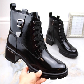 Botas aislantes de tacón alto de charol para mujer, negro, S.Barski 1 Botas aislantes de tacón alto de charol para mujer, negro, S.Barski 1