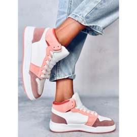 Clowsi zapatillas altas naranjas blanco 2