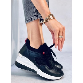 Deportivas cuña Fenix ​​negras negro 2