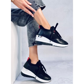 Deportivas cuña Fenix ​​negras negro 3