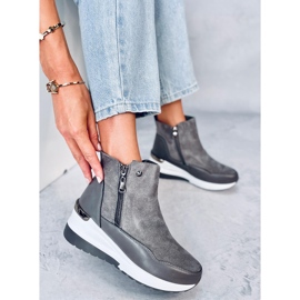 Botines cuña Jordans Gris 2