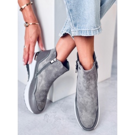 Botines cuña Jordans Gris 3