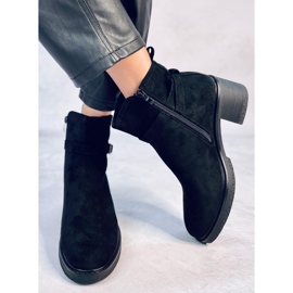 Aretha Botas negras de tacón ancho negro 5