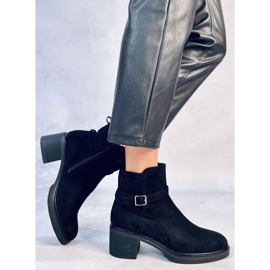 Aretha Botas negras de tacón ancho negro 3