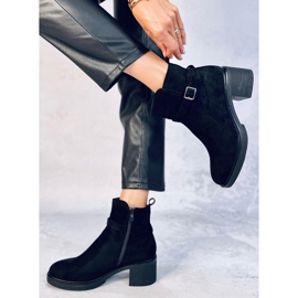 Aretha Botas negras de tacón ancho negro 4