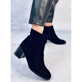 Botines clásicos de tacón Annie Black negro 4