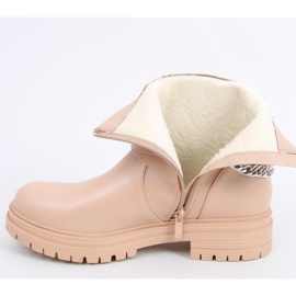 Botines Cindy Nude con cadena beige 4
