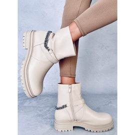 Botas con cadena Cindy Beige 5
