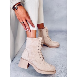 Mayfield Botines beige con cordones 2