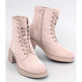 Mayfield Botines beige con cordones 1
