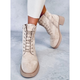 Mayfield Botines beige con cordones 4