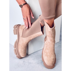 Botas Chelsea altas Magers caqui beige 4
