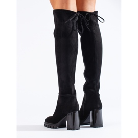 Botas tacón Shelovet ante negro 1