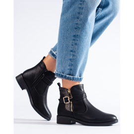 Botas planas Shelovet negras negro 1
