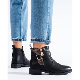 Botas planas Shelovet negras negro 2