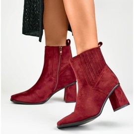 Botas granate de mujer en el post. rojo 6