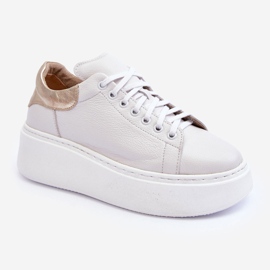 Deportivas Mujer Piel con Plataforma Blanco Lemar 10150 1