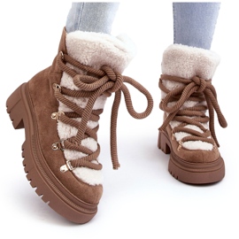 PS1 Botas De Nieve Mujer Con Cordones Beige Shala 8