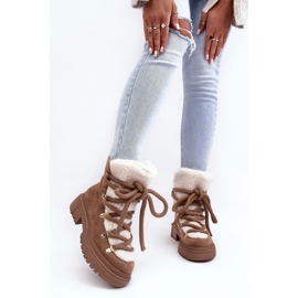 PS1 Botas De Nieve Mujer Con Cordones Beige Shala 2