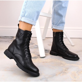 Botas aislantes de mujer con cordones y cremallera, negro Filippo DBT4045 5