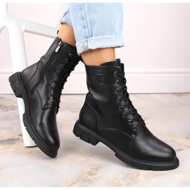 Botas aislantes de mujer con cordones y cremallera, negro Filippo DBT4045 4