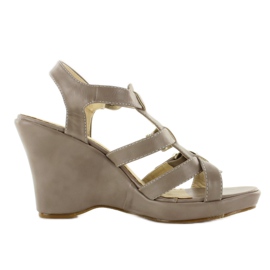 Sandalias cuña 8560-1 gris 4