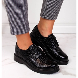 Zapatos oxford de mujer lacados, negro, T.Sokolski J23-324 6