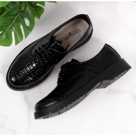 Zapatos oxford de mujer lacados, negro, T.Sokolski J23-324 4
