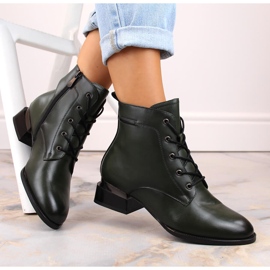 Botas aislantes de tacón para mujer, verde Vinceza 58158 4