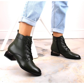 Botas aislantes de tacón para mujer, verde Vinceza 58158 5