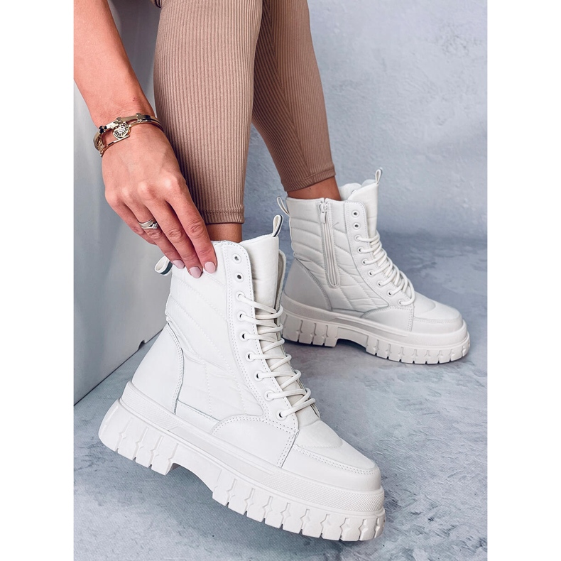 Botas planas con cordones Barkin Beis beige 1 Botas planas con cordones Barkin Beis beige 1