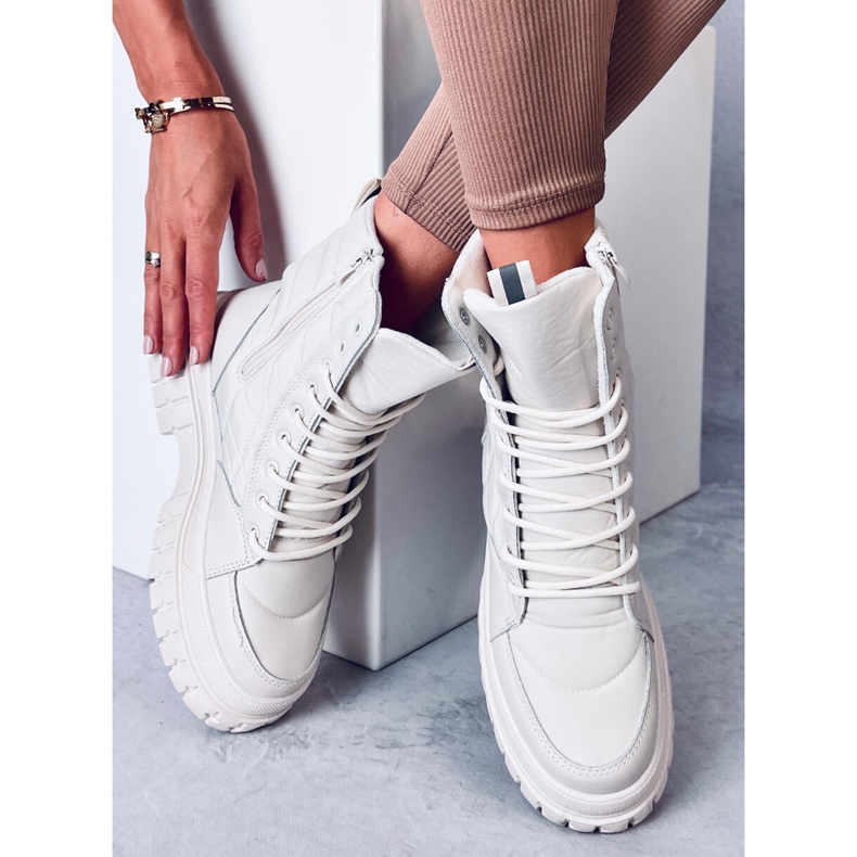 Botas planas con cordones Barkin Beis beige 2 Botas planas con cordones Barkin Beis beige 2