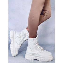 Botas planas con cordones Barkin Beis beige 5