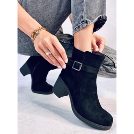 Rennia Botines tacón ancho negro 4