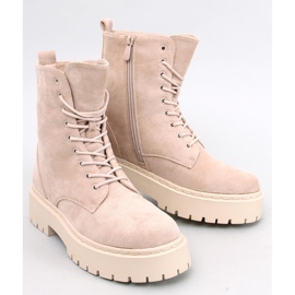 Burse Botines con cordones beige 1