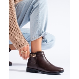 Botines de mujer Shelovet bajos marrones marrón 1