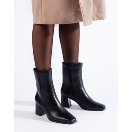 Botines de mujer Shelovet negros con punta cuadrada 2