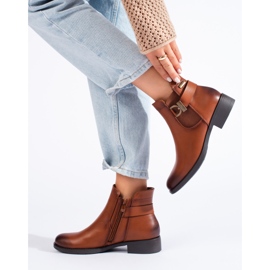 Botas Chelsea de mujer Shelovet camel marrón 1
