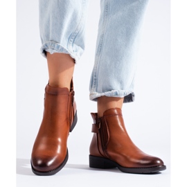 Botas Chelsea de mujer Shelovet camel marrón 2