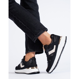 Zapatillas Shelovet negras con plataforma negro 3