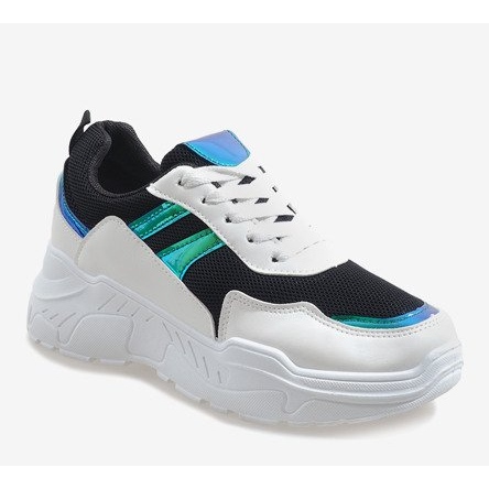 Calzado deportivo negro de moda LL1743 blanco 1