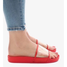 Zapatillas rojas transparentes 815 rojo 2