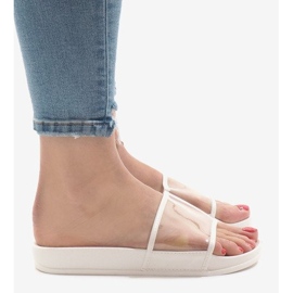 Zapatilla blanca transparente 815 blanco 2
