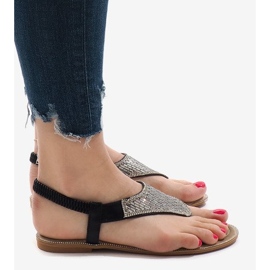 Sandalias negras decoradas con B-935 negro 3