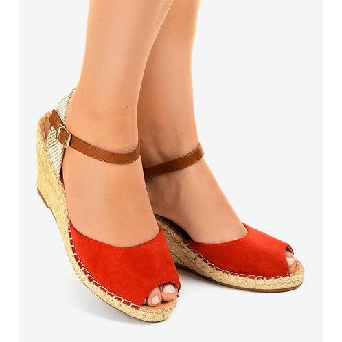 Sandalia cuña roja 2895 rojo 1