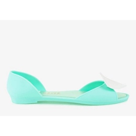 Bailarinas de goma meliski verde con corazón KM121-14 1