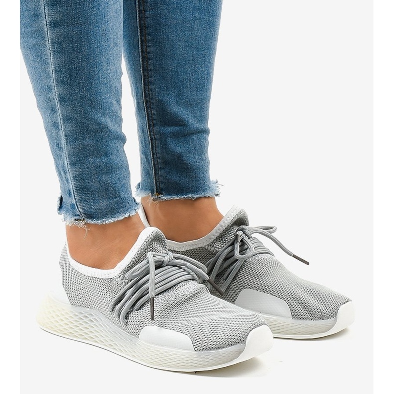 Zapatilla deportiva gris mujer B-6851 1 Zapatilla deportiva gris mujer B-6851 1