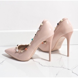 Tacones lacados rosa con tachuelas 98273-114 rosado 2