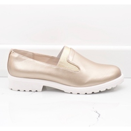 Zapatos dorados sin cordones en la plataforma XC683-3 1 Zapatos dorados sin cordones en la plataforma XC683-3 1