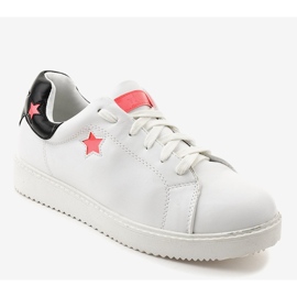 Zapatillas blancas ricamente decoradas 2189-23 blanco negro 1